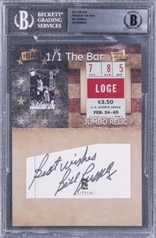 2019 The Bar Pieces of the Past Bill Russell (1/1) Jumbo Relic (JSA vintage ticket)